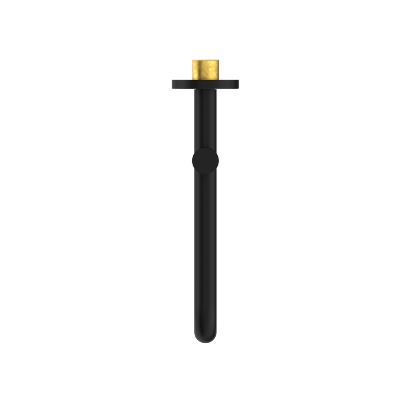 Mecca Wall Mounted Swivel Bath Spout Only 225mm Matte Black
