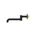 Mecca Wall Mounted Swivel Bath Spout Only 225mm Matte Black