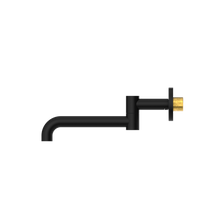 Mecca Wall Mounted Swivel Bath Spout Only 225mm Matte Black