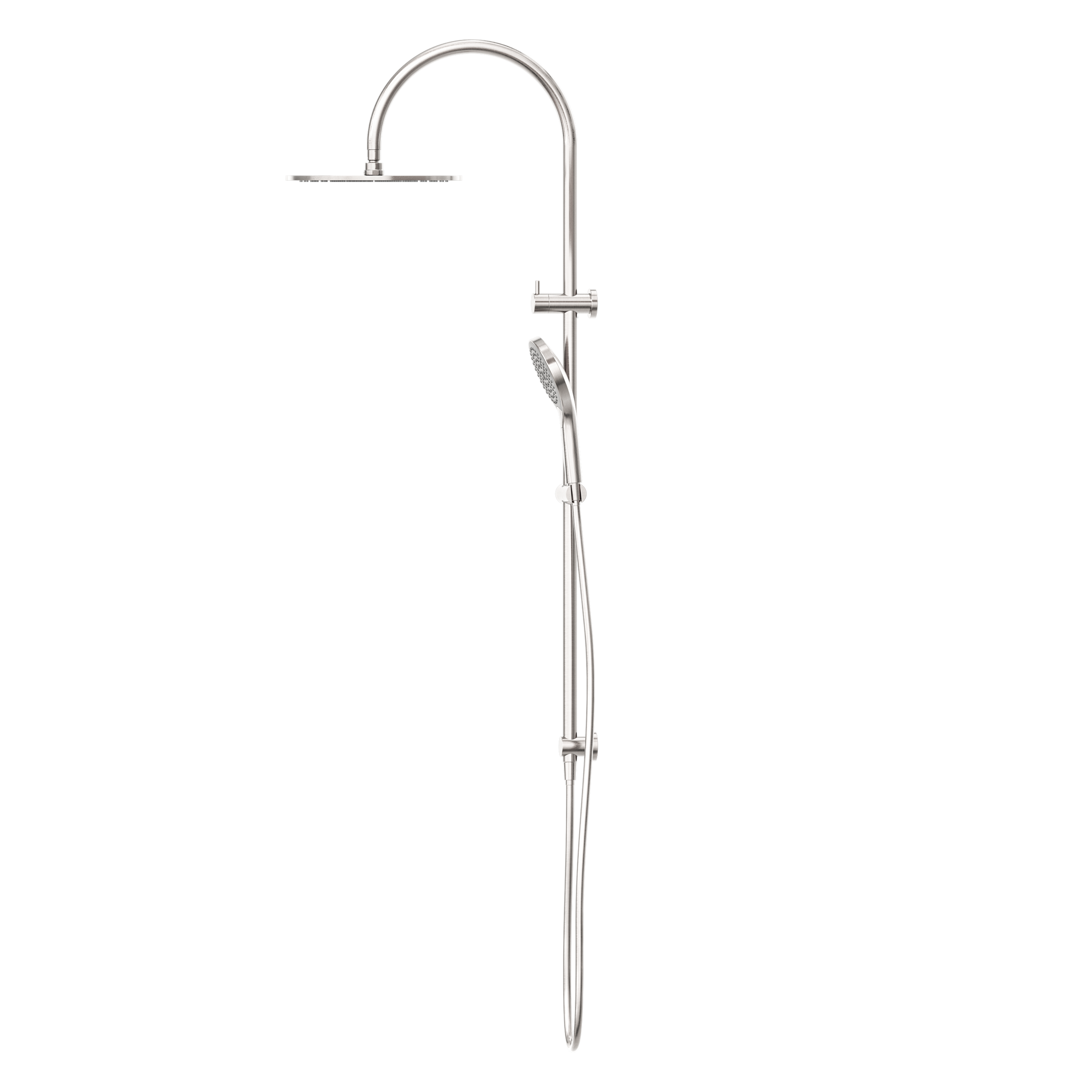 Mecca Twin Shower With Air Shower II Brushed Nickel