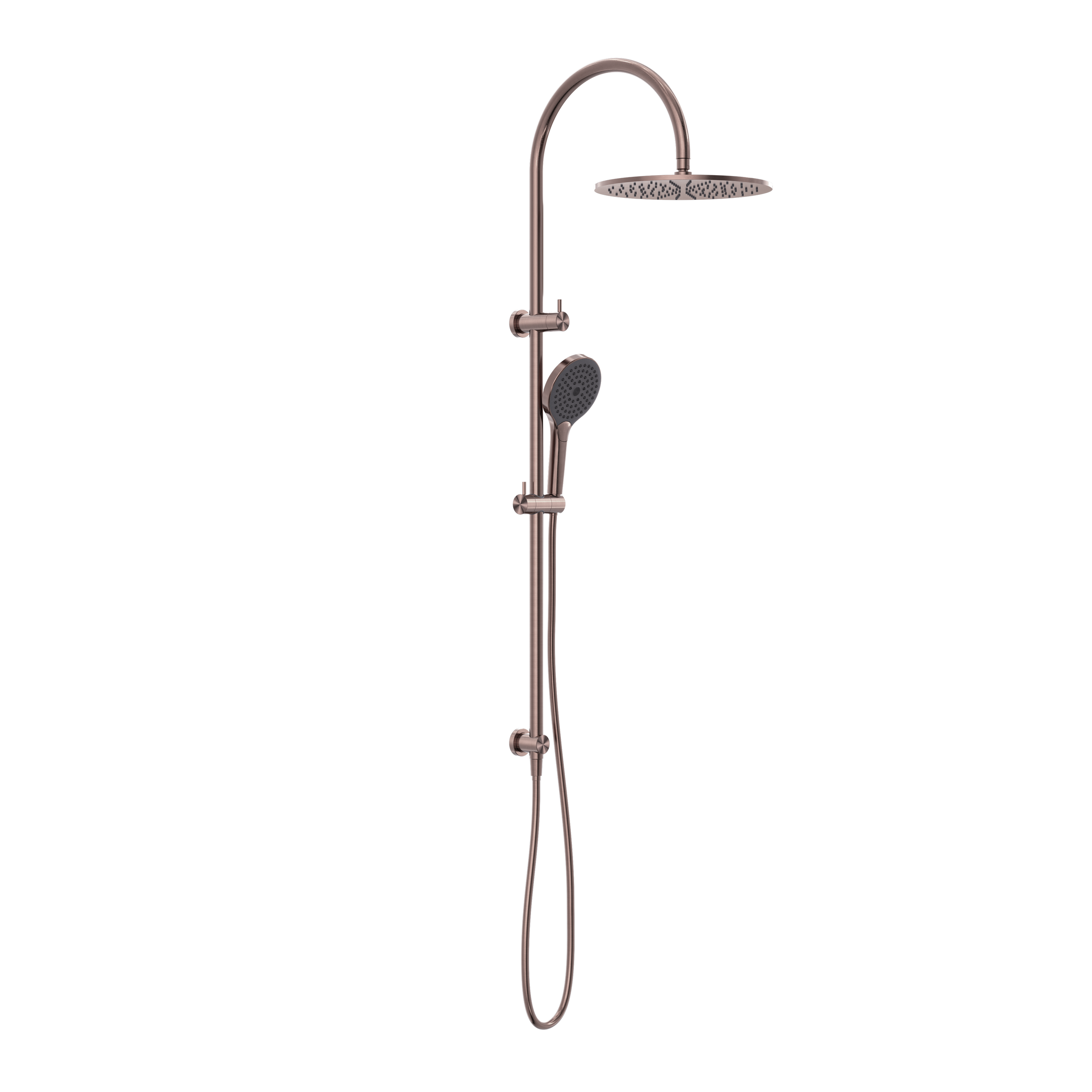 Mecca Twin Shower With Air Shower II Brushed Bronze