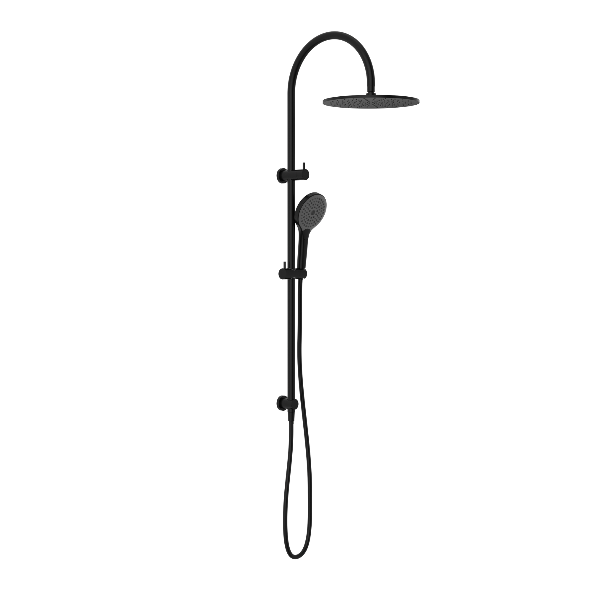Mecca Twin Shower With Air Shower II Matte Black