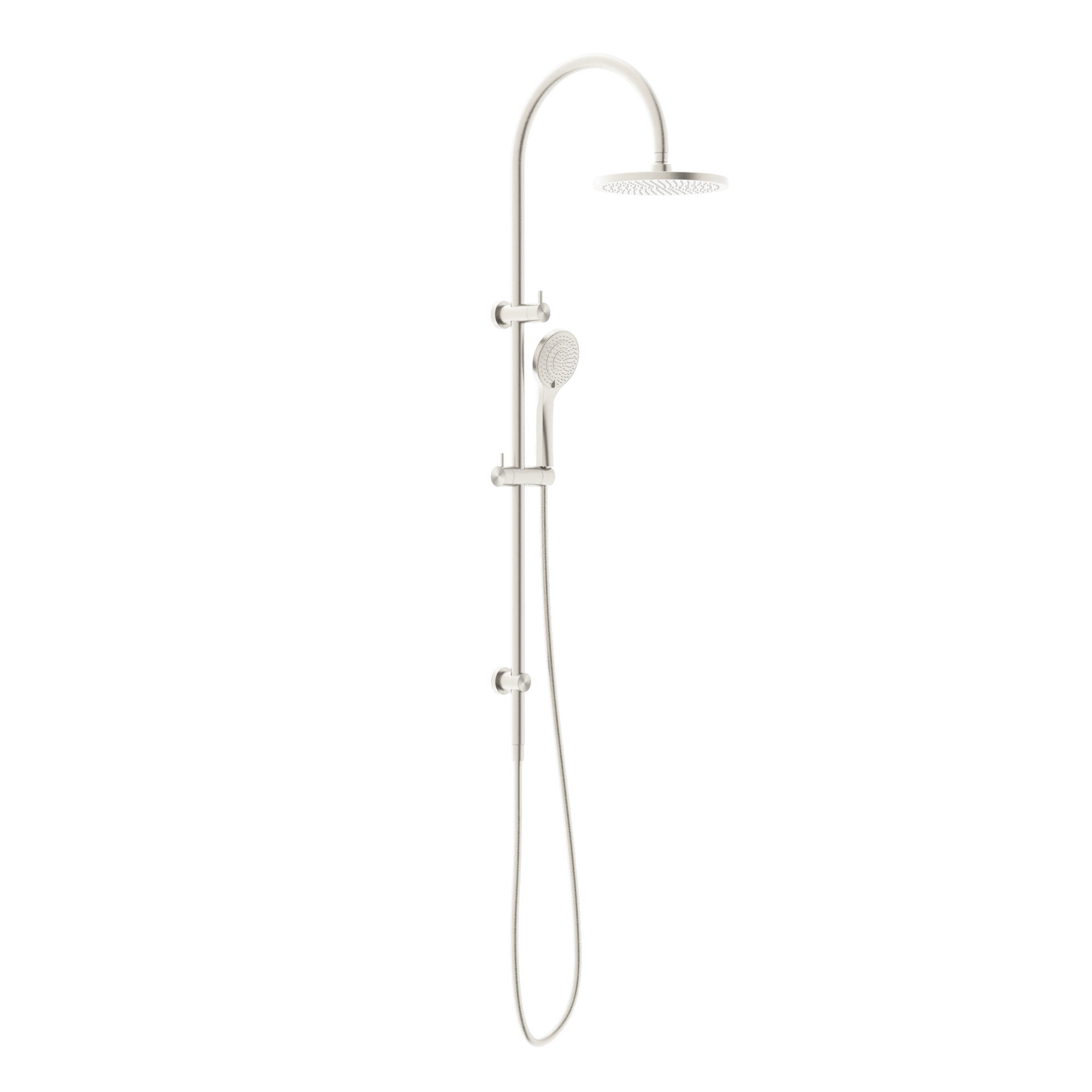 Mecca Twin Shower With Air Shower Brushed Nickel