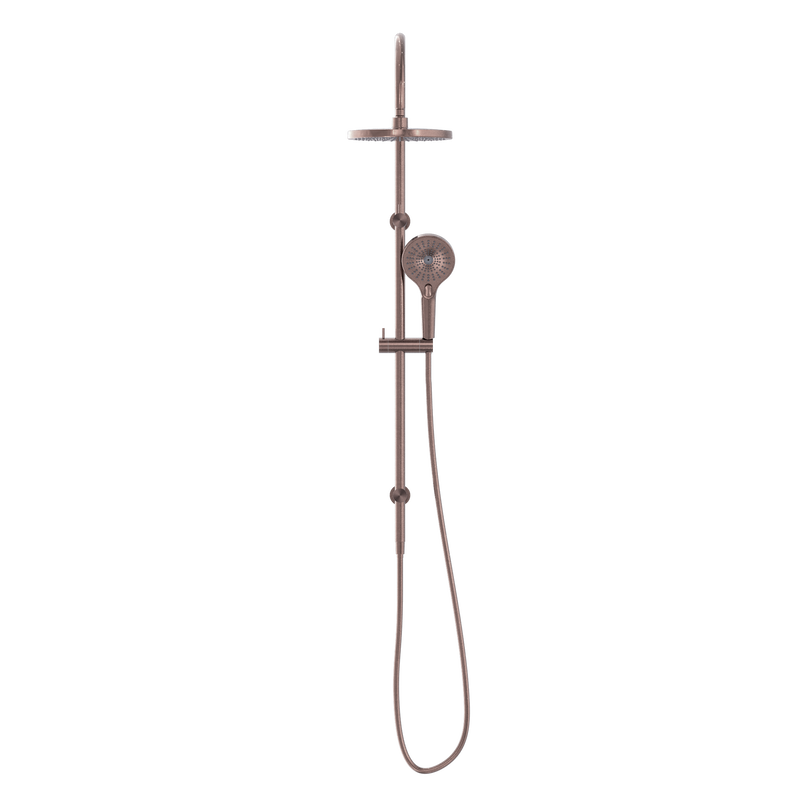 Mecca Twin Shower Brushed Bronze