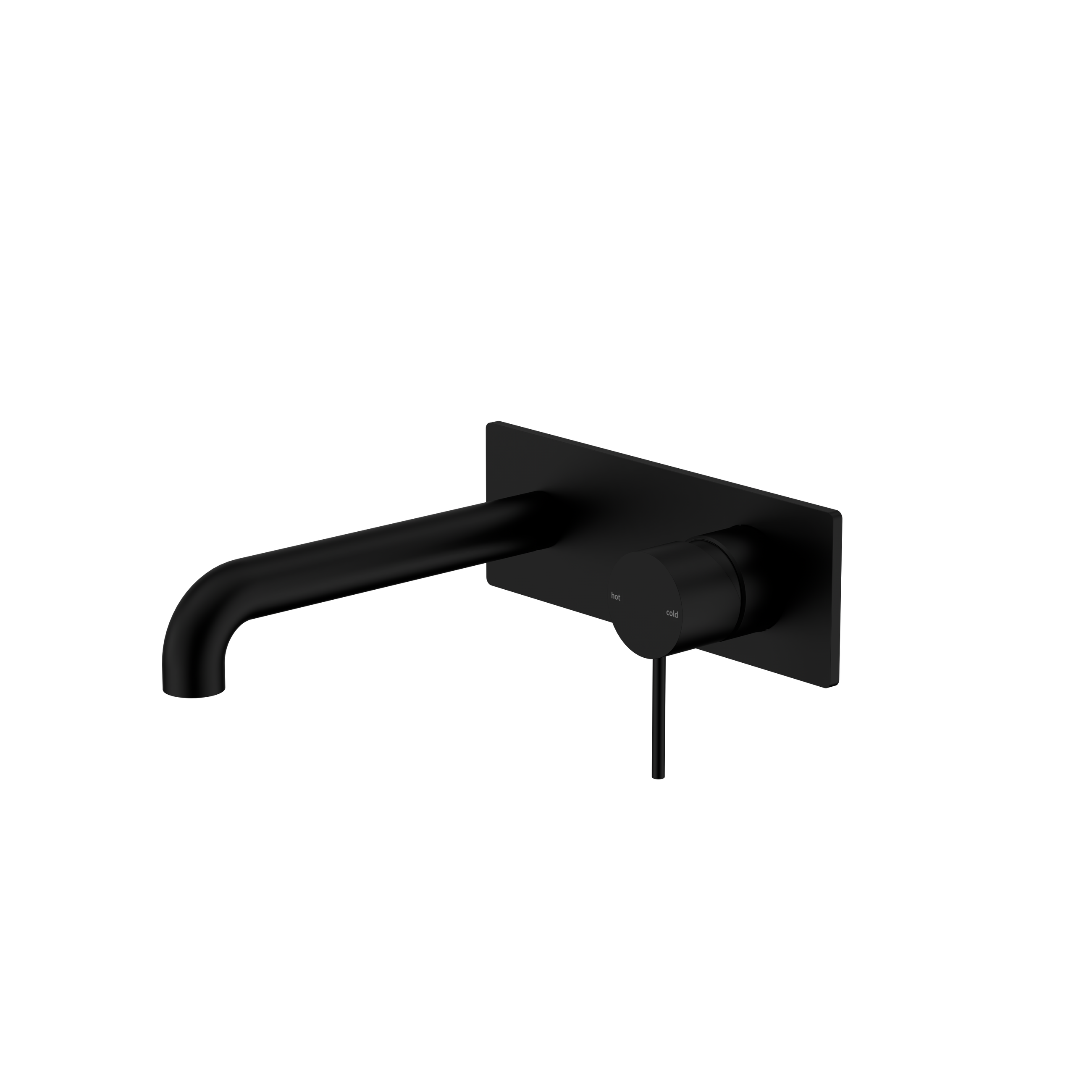 Mecca Wall Basin/Bath Mixer 120mm Matte Black