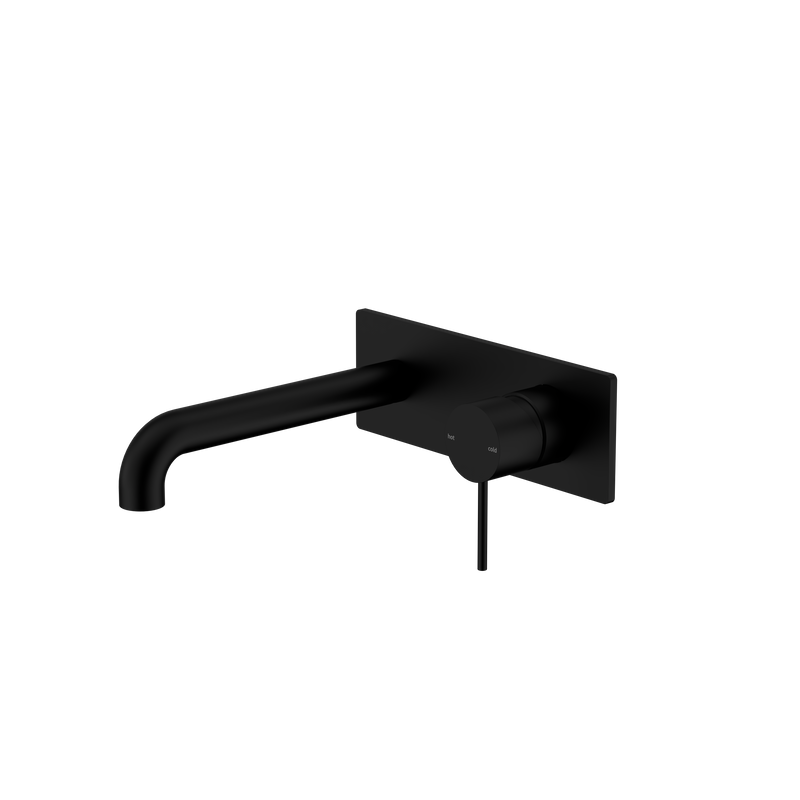 Mecca Wall Basin/Bath Mixer 160mm Matte Black
