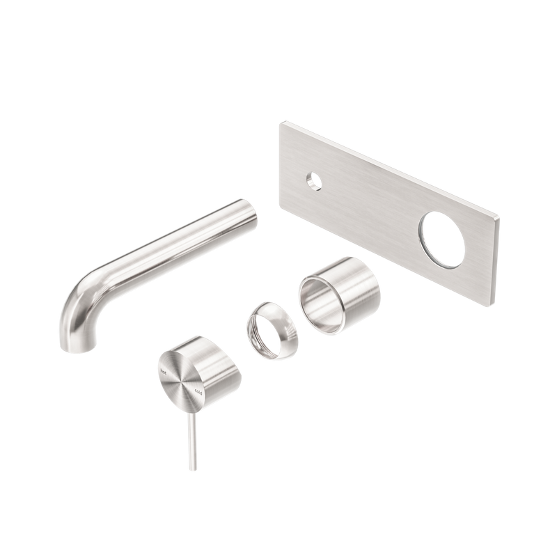 Mecca Wall Basin/Bath Mixer 185mm Trim Kits Only Brushed Nickel