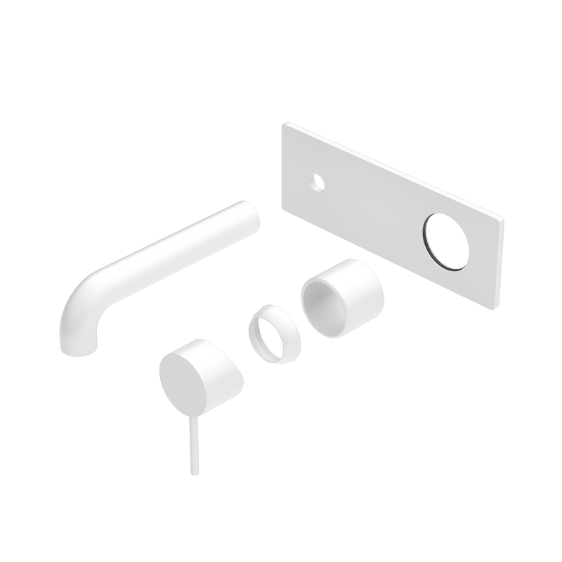 Mecca Wall Basin/Bath Mixer 185mm Trim Kits Only Matte White