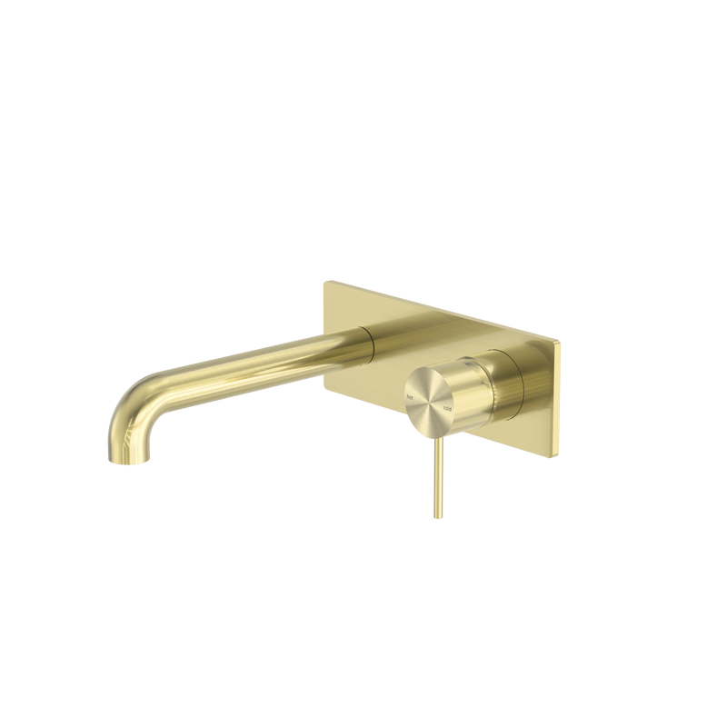 Mecca Wall Basin/Bath Mixer 230mm Brushed Gold