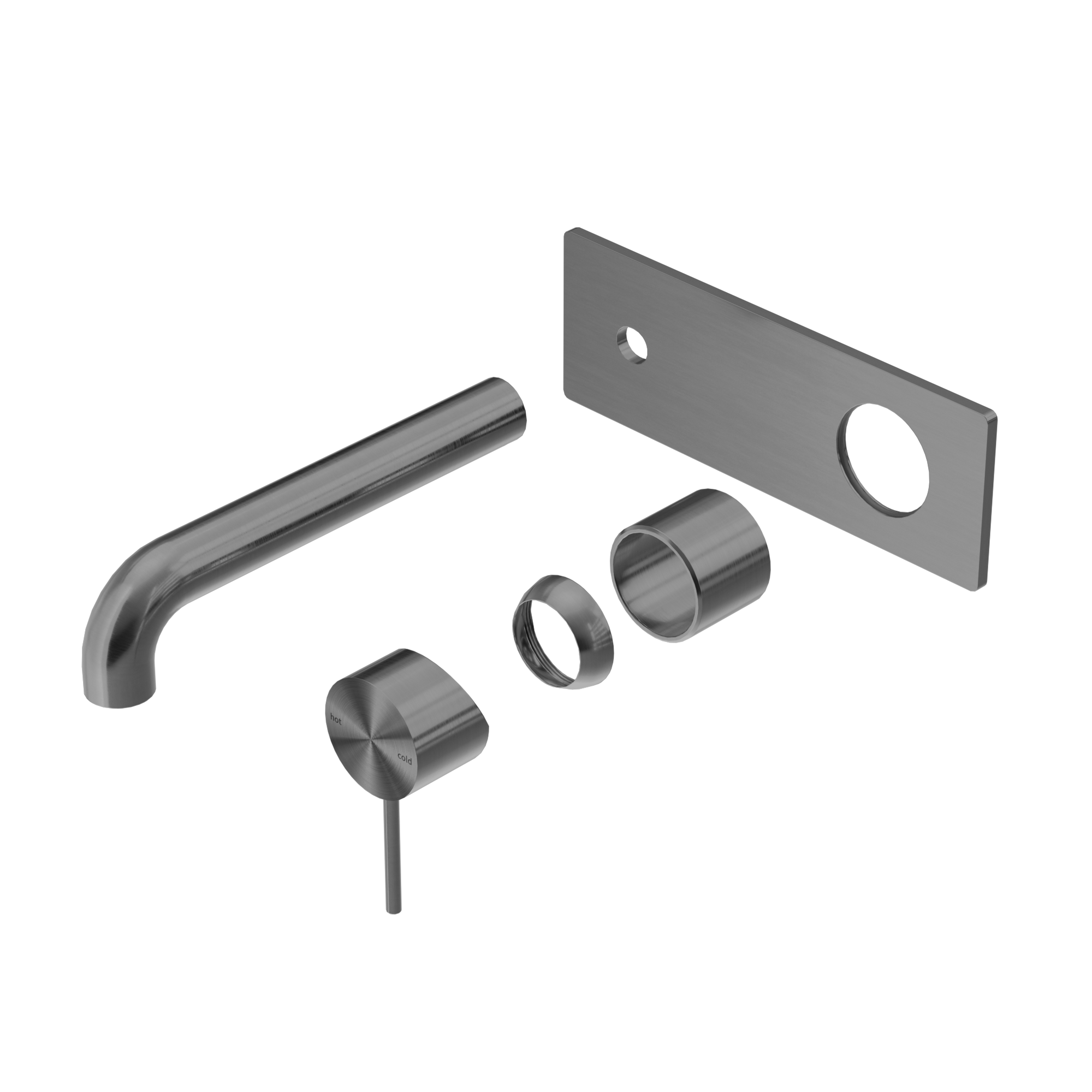 Mecca Wall Basin/Bath Mixer 230mm Trim Kits Only Gun Metal