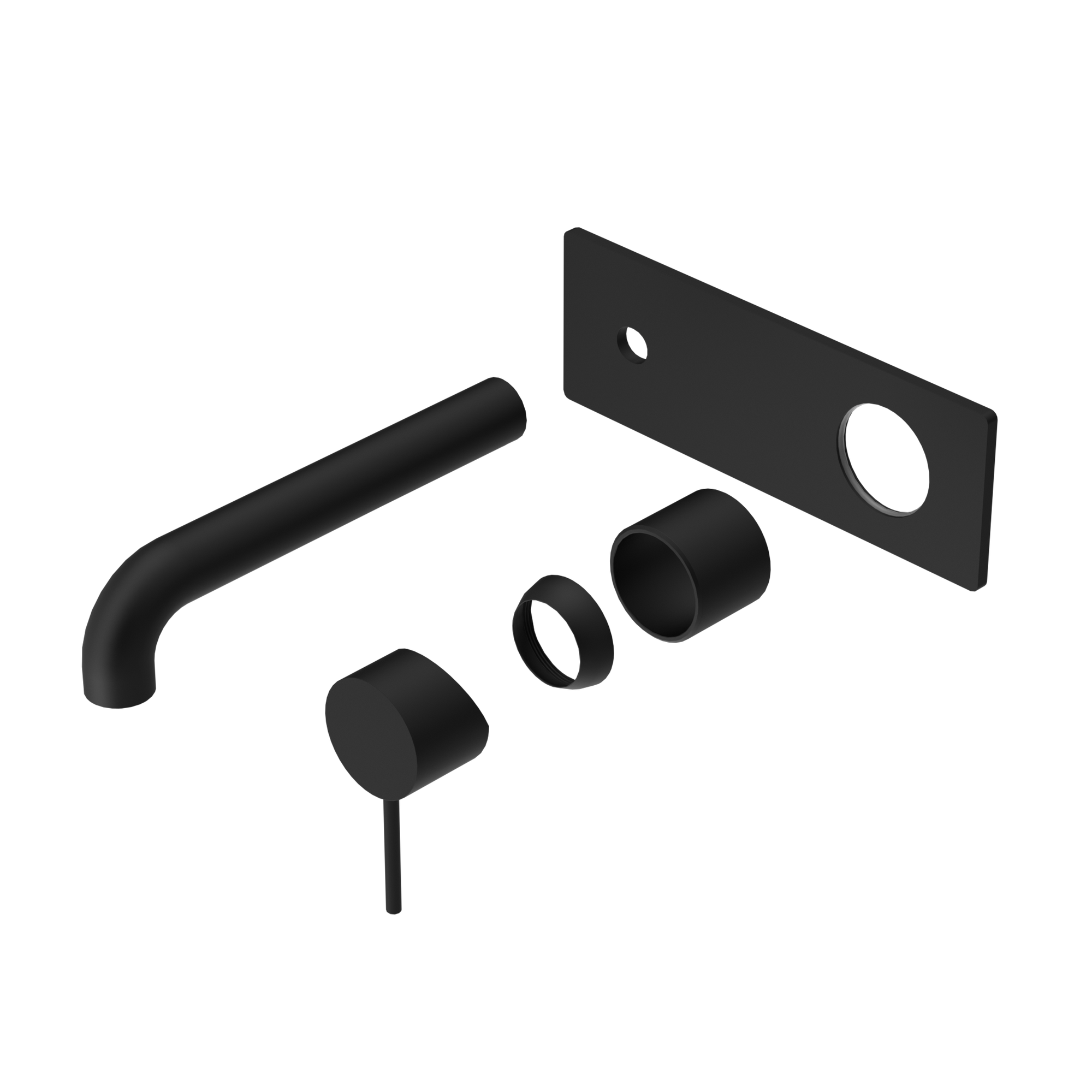 Mecca Wall Basin/Bath Mixer 260mm Trim Kits Only Matte Black