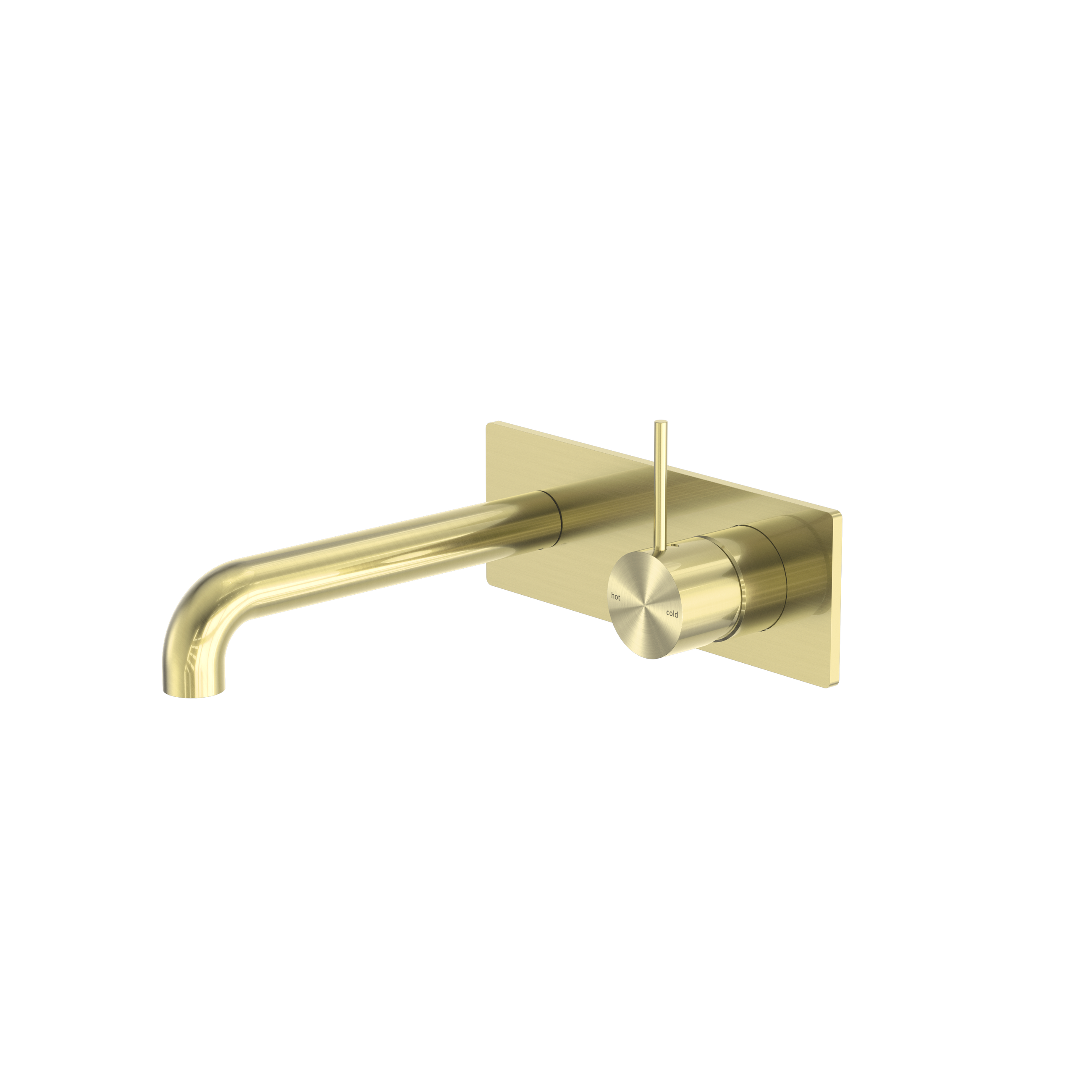 Mecca Wall Basin/Bath Mixer Handle Up 120mm Brushed Gold