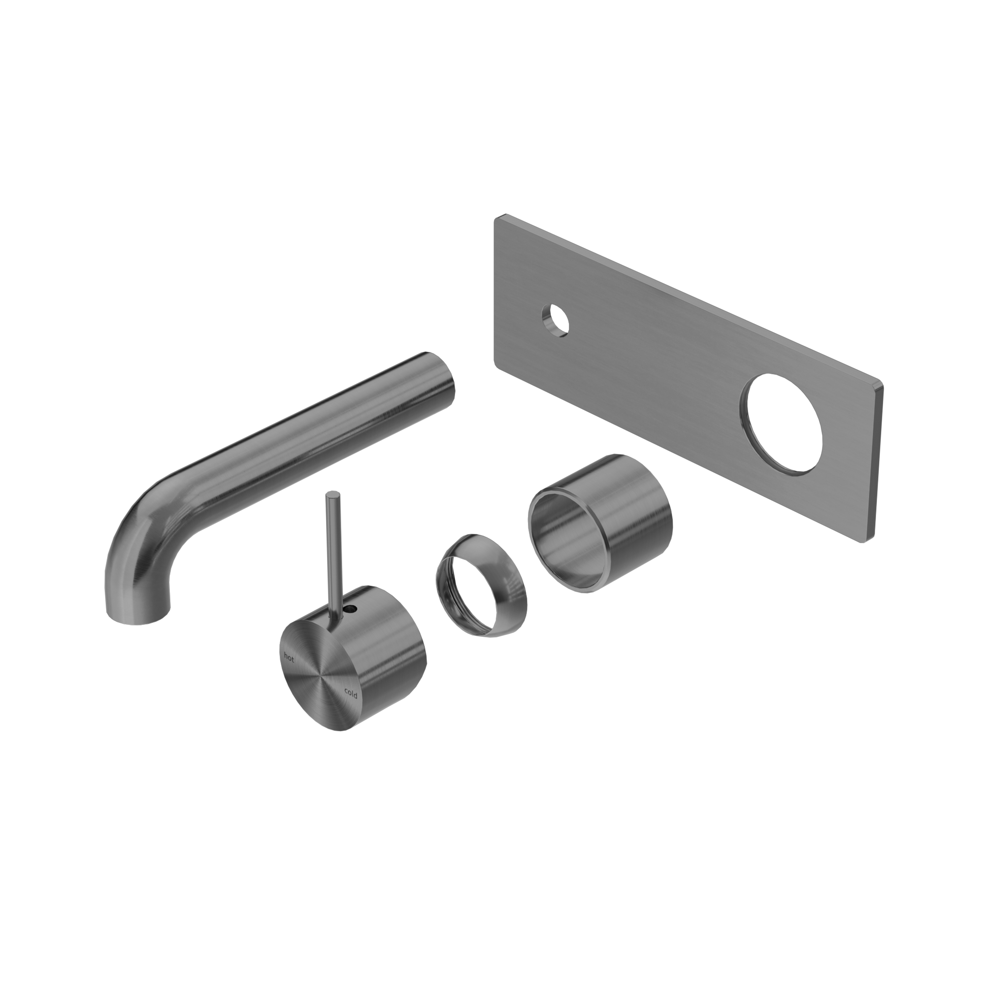 Mecca Wall Basin/Bath Mixer Handle Up 120mm Trim Kits Only Gun Metal
