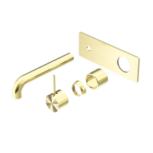 Mecca Wall Basin/Bath Mixer Handle Up 185mm Trim Kits Only Brushed Gold