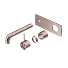 Mecca Wall Basin/Bath Mixer Handle Up 185mm Trim Kits Only Brushed Bronze