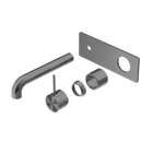 Mecca Wall Basin/Bath Mixer Handle Up 185mm Trim Kits Only Gun Metal