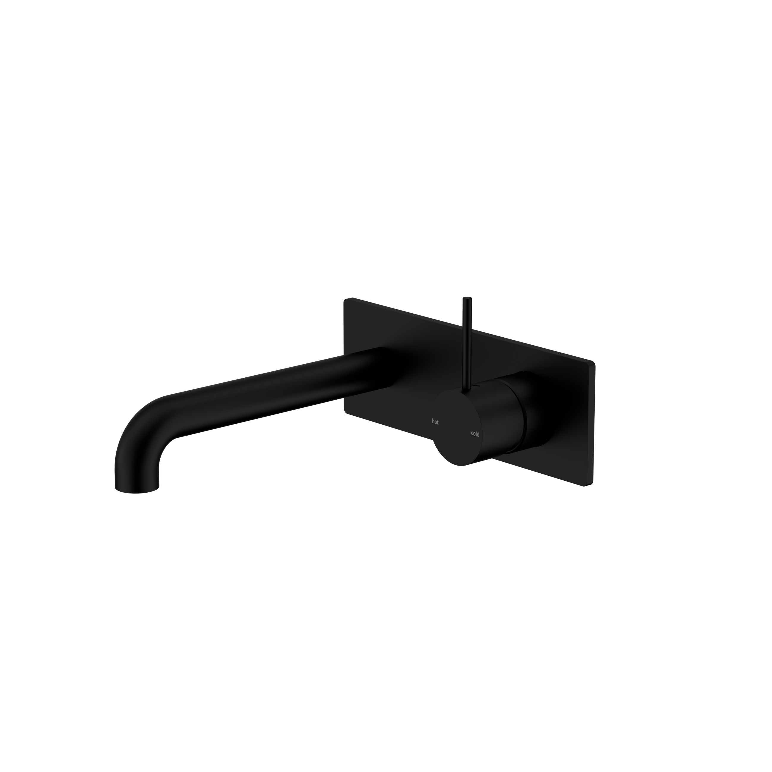 Mecca Wall Basin/Bath Mixer Handle Up 230mm Matte Black