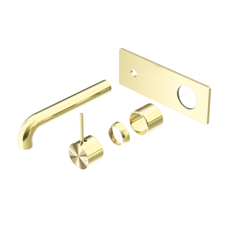 Mecca Wall Basin/Bath Mixer Handle Up 230mm Trim Kits Only Brushed Gold