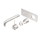 Mecca Wall Basin/Bath Mixer Handle Up 230mm Trim Kits Only Brushed Nickel