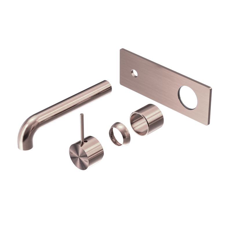 Mecca Wall Basin/Bath Mixer Handle Up 230mm Trim Kits Only Brushed Bronze