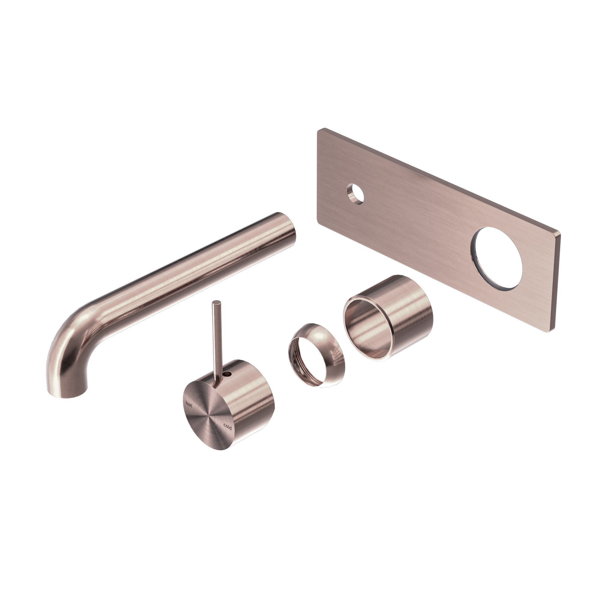 Mecca Wall Basin/Bath Mixer Handle Up 260mm Trim Kits Only Brushed Bronze
