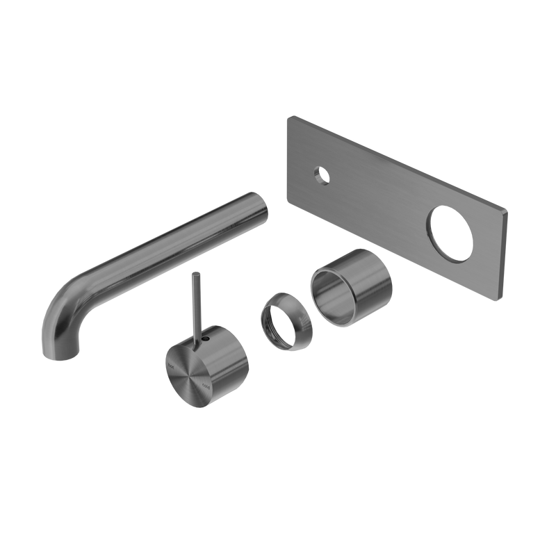 Mecca Wall Basin/Bath Mixer Handle Up 260mm Trim Kits Only Gun Metal