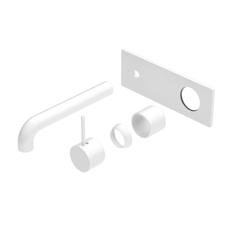 Mecca Wall Basin/Bath Mixer Handle Up 260mm Trim Kits Only Matte White