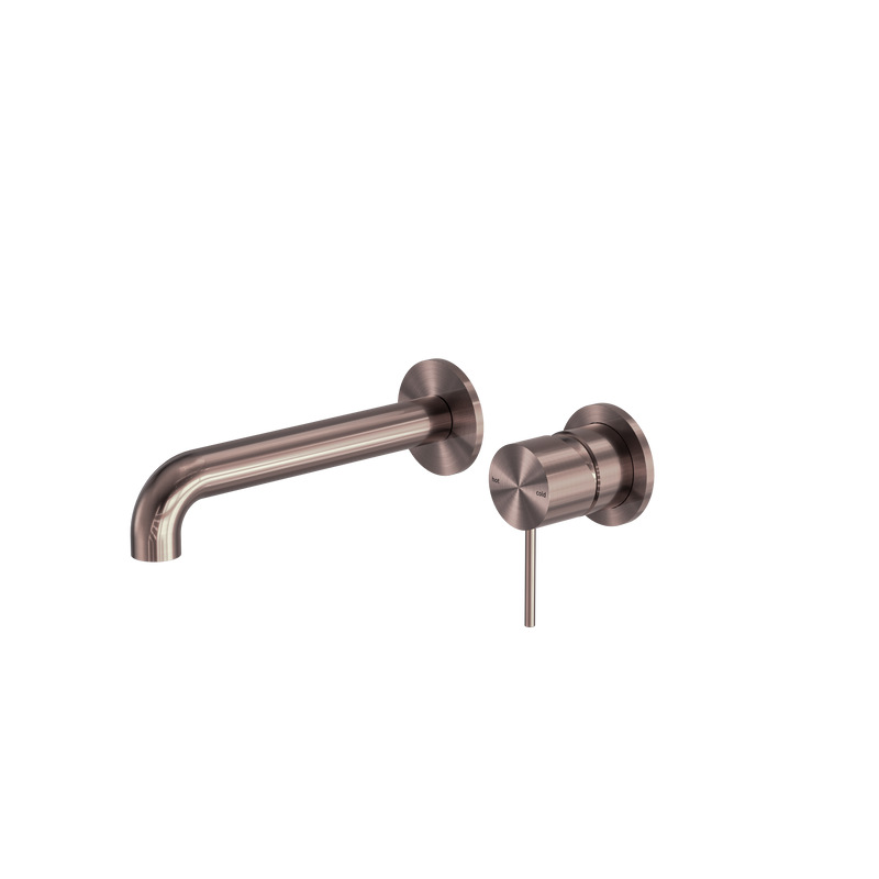Mecca Wall Basin/Bath Mixer Separate Back Plate 120mm Brushed Bronze