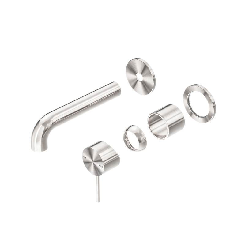 Mecca Wall Basin/Bath Mixer Separate Back Plate 120mm Trim Kits Only Brushed Nickel