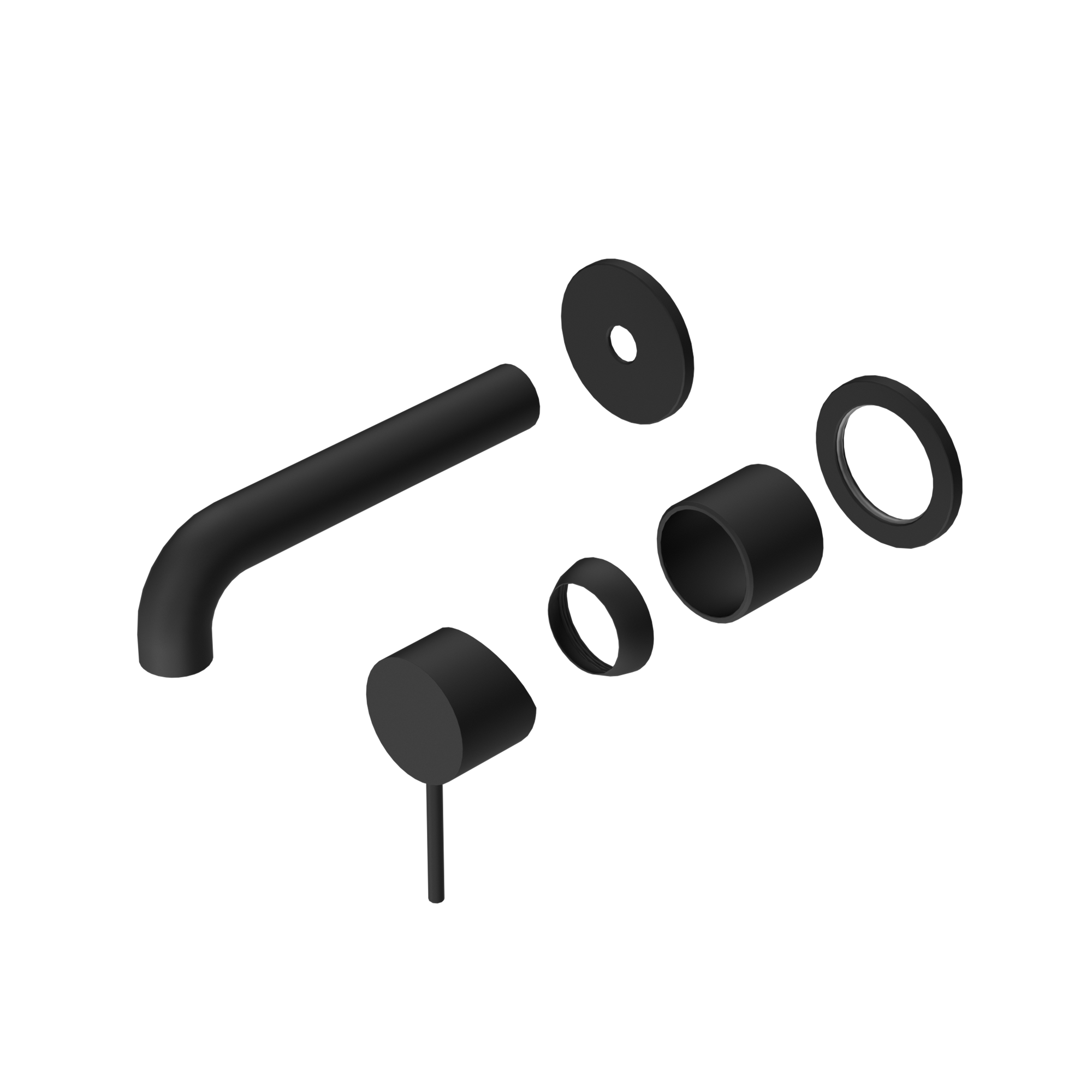 Mecca Wall Basin/Bath Mixer Separate Back Plate 120mm Trim Kits Only Matte Black