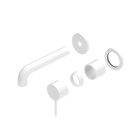 Mecca Wall Basin/Bath Mixer Separate Back Plate 120mm Trim Kits Only Matte White