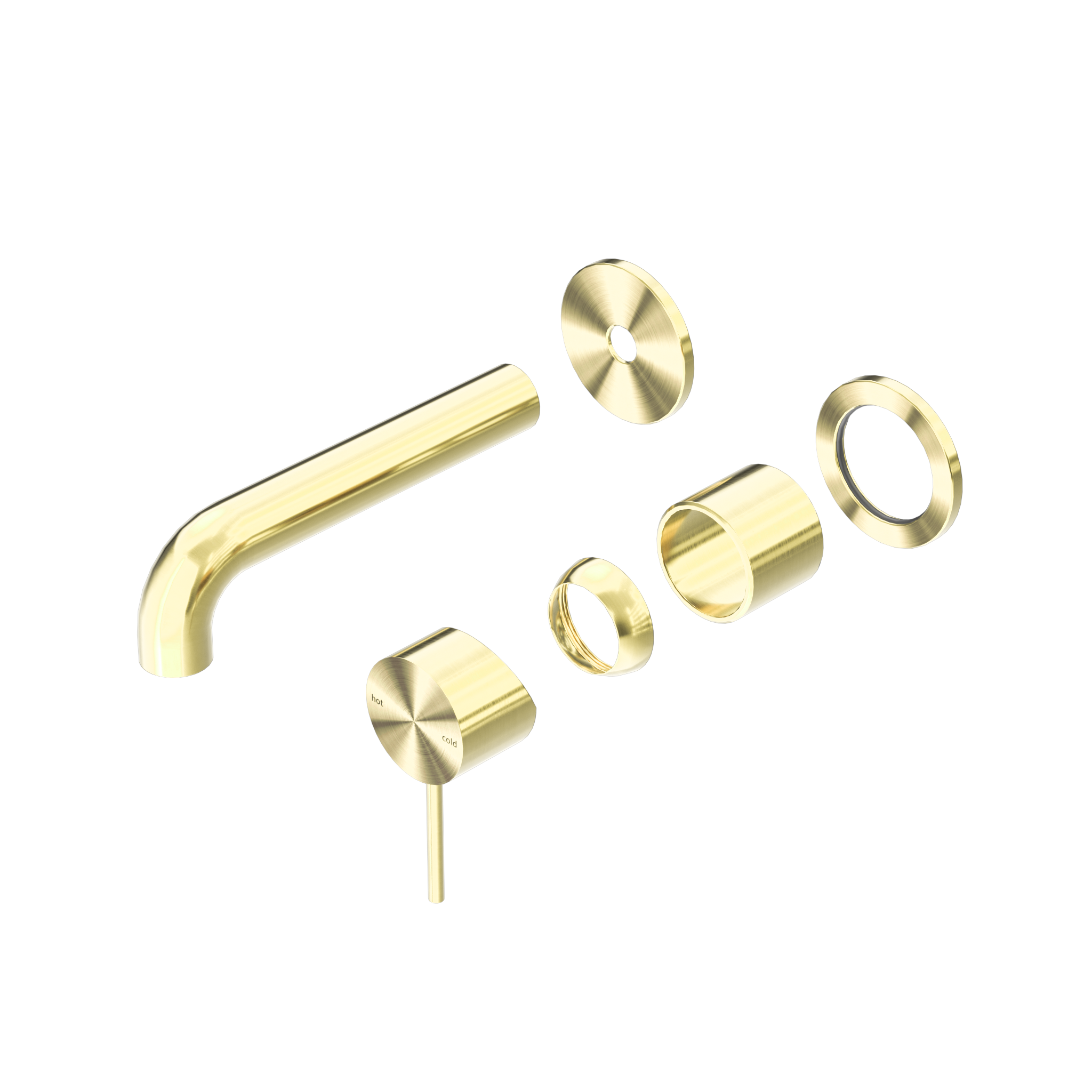 Mecca Wall Basin/Bath Mixer Separate Back Plate 160mm Trim Kits Only Brushed Gold