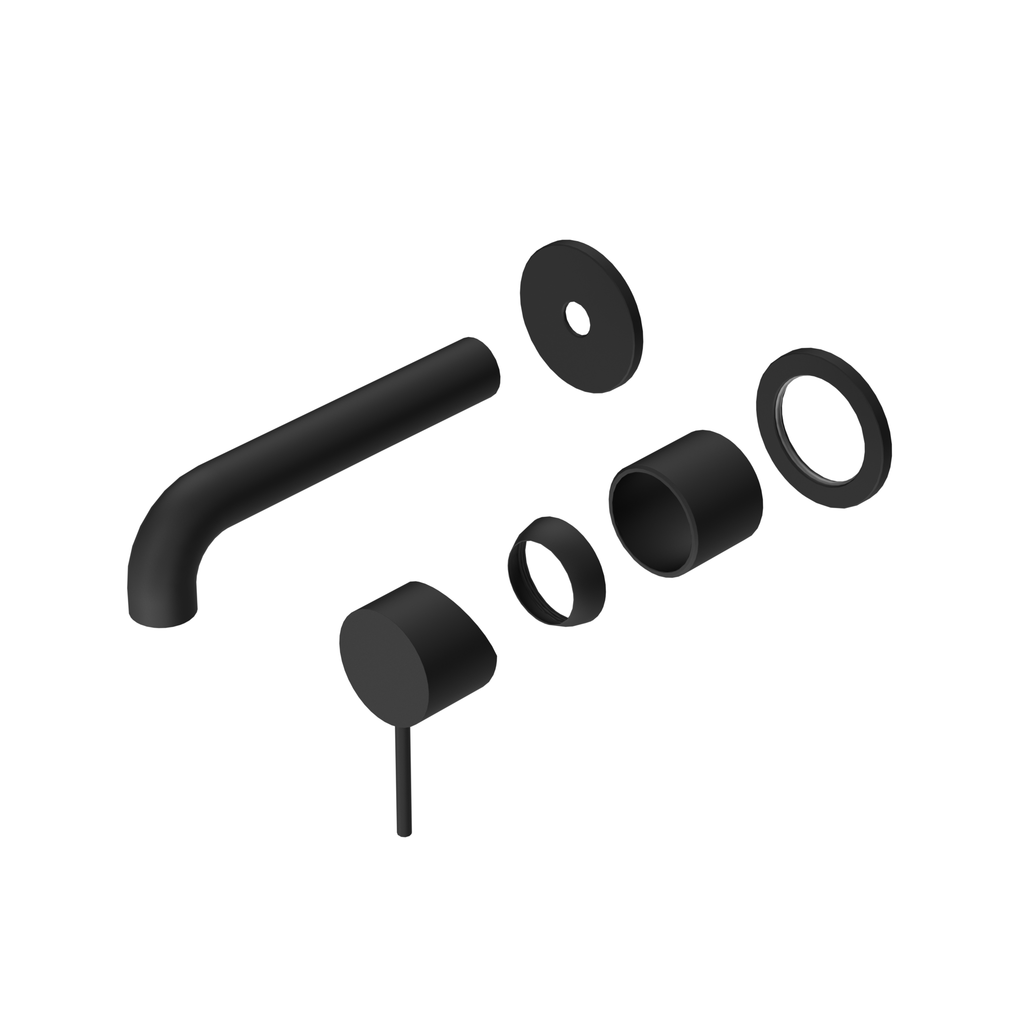 Mecca Wall Basin/Bath Mixer Separate Back Plate 160mm Trim Kits Only Matte Black