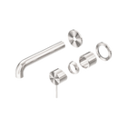 Mecca Wall Basin/Bath Mixer Separate Back Plate 185mm Trim Kits Only Brushed Nickel