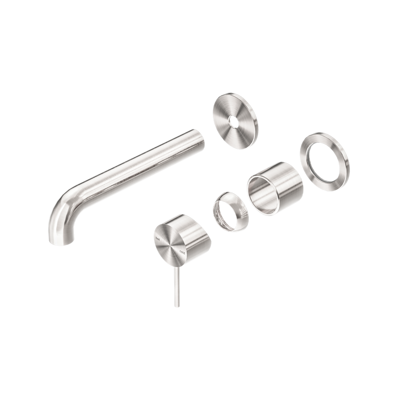 Mecca Wall Basin/Bath Mixer Separate Back Plate 185mm Trim Kits Only Brushed Nickel