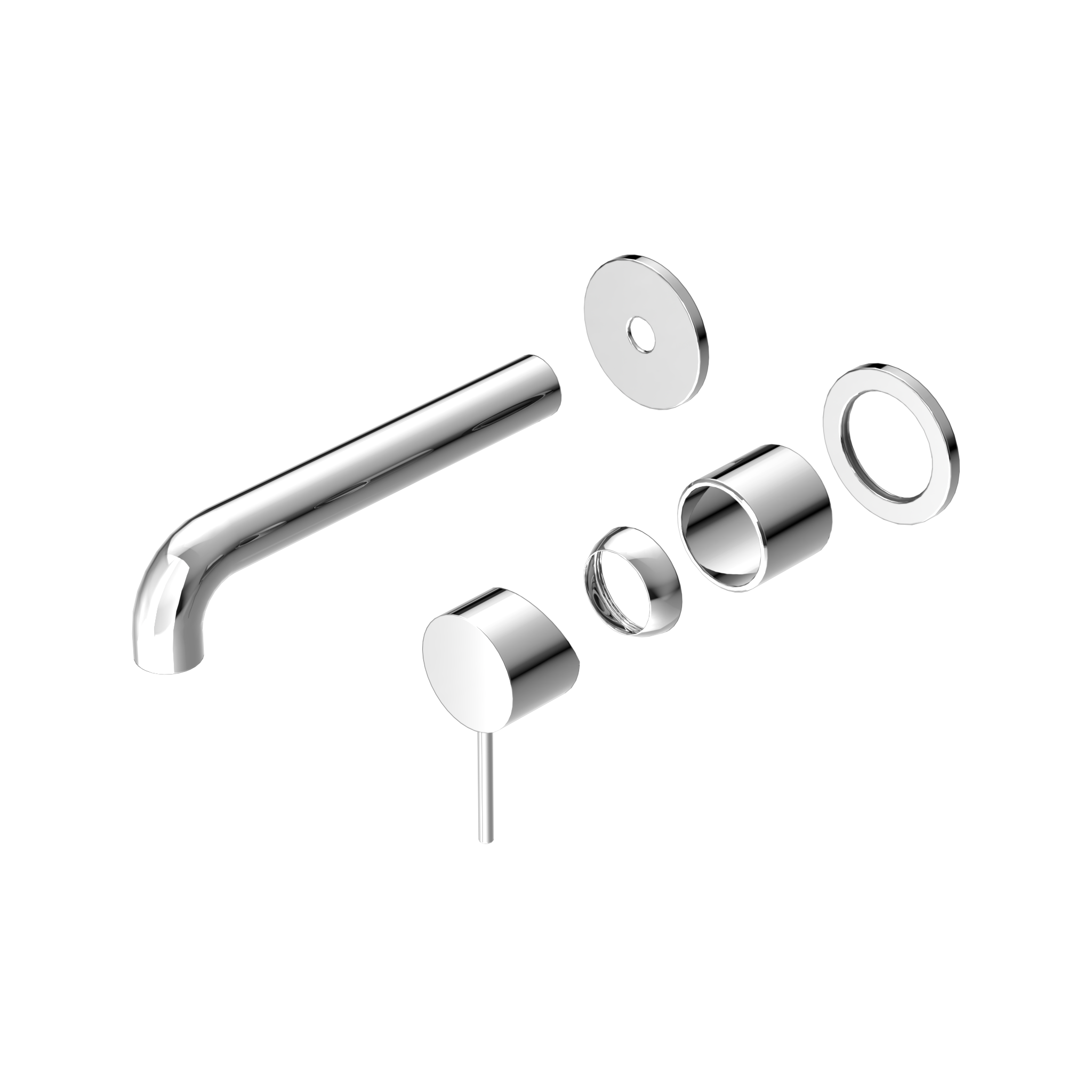 Mecca Wall Basin/Bath Mixer Separate Back Plate 185mm Trim Kits Only Chrome
