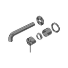 Mecca Wall Basin/Bath Mixer Separate Back Plate 185mm Trim Kits Only Gun Metal