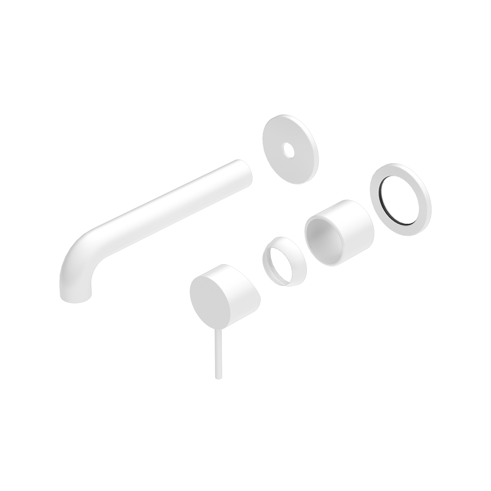 Mecca Wall Basin/Bath Mixer Separate Back Plate 185mm Trim Kits Only Matte White