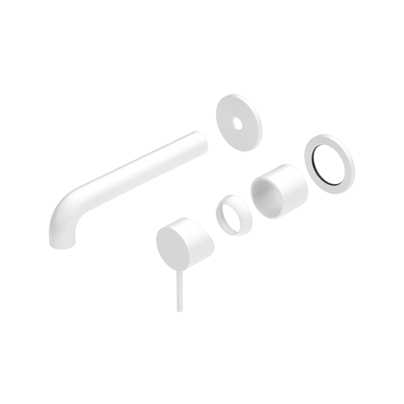 Mecca Wall Basin/Bath Mixer Separate Back Plate 185mm Trim Kits Only Matte White