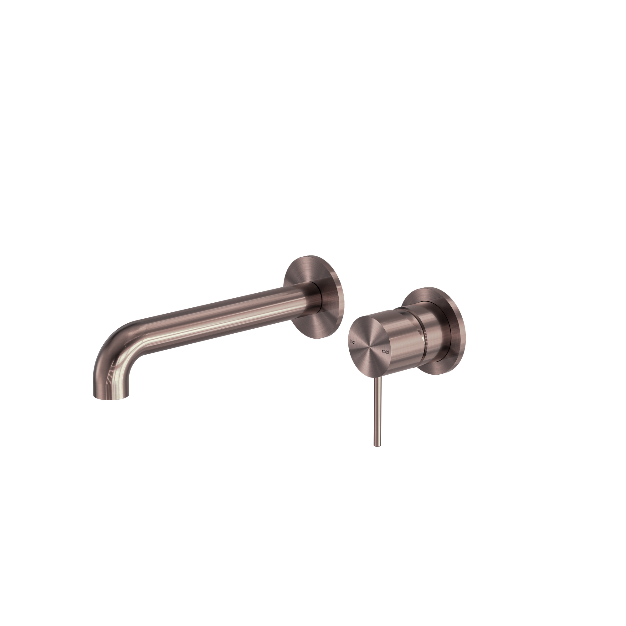 Mecca Wall Basin/Bath Mixer Separate Back Plate 230mm Brushed Bronze