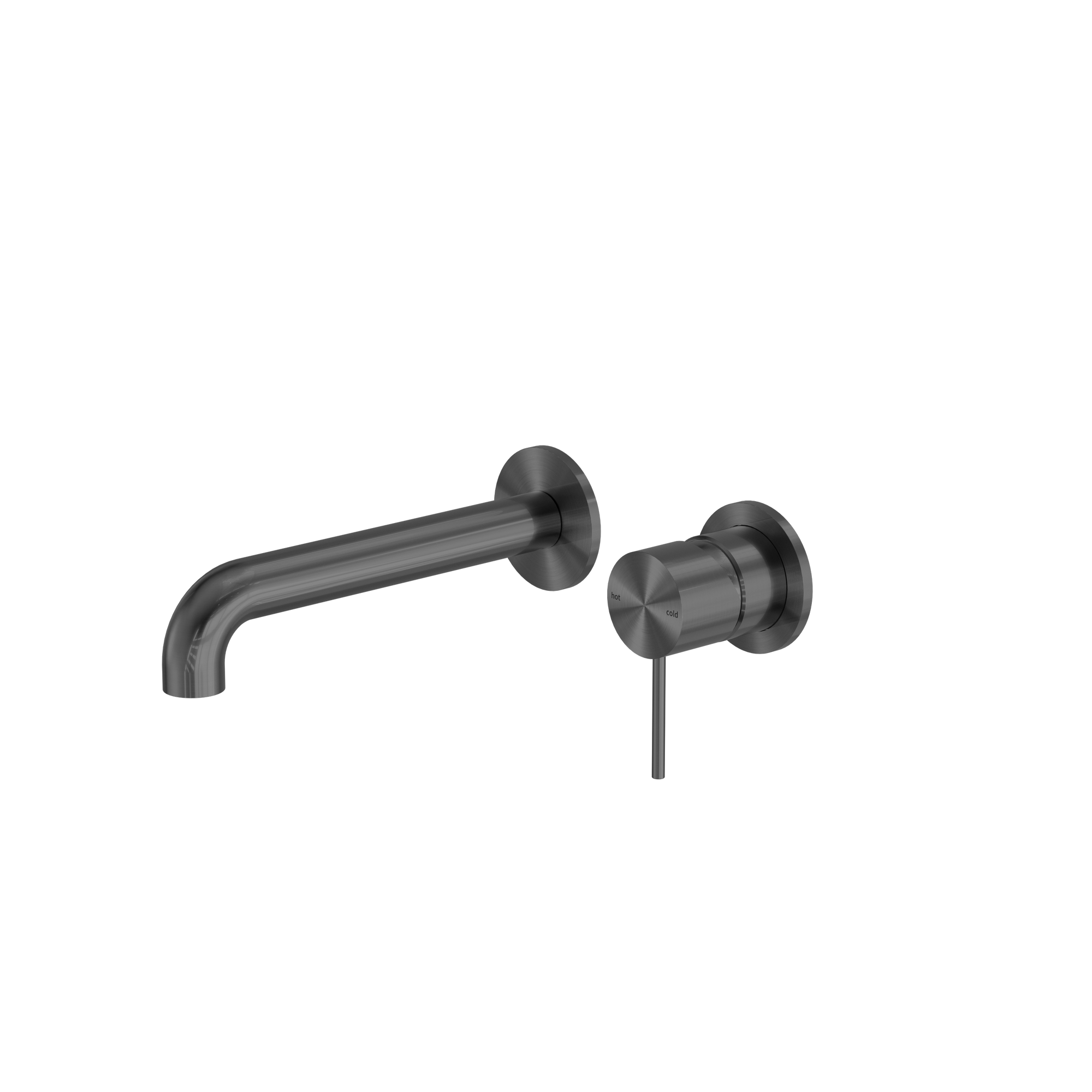 Mecca Wall Basin/Bath Mixer Separate Back Plate 230mm Gun Metal