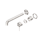 Mecca Wall Basin/Bath Mixer Separate Back Plate 230mm Trim Kits Only Brushed Nickel
