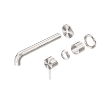 Mecca Wall Basin/Bath Mixer Separate Back Plate 230mm Trim Kits Only Brushed Nickel