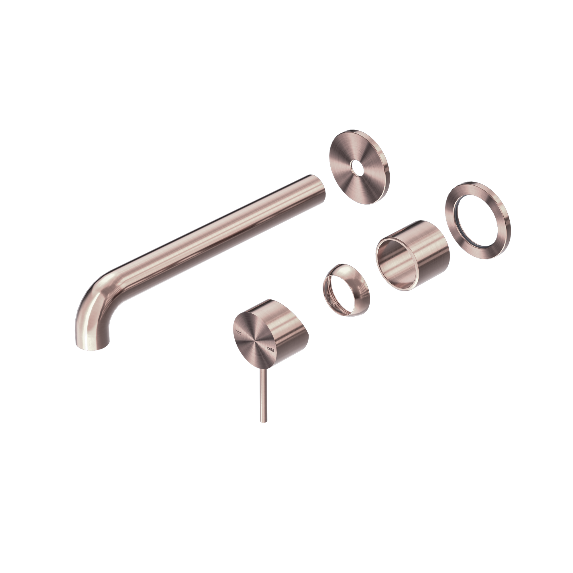 Mecca Wall Basin/Bath Mixer Separate Back Plate 230mm Trim Kits Only Brushed Bronze