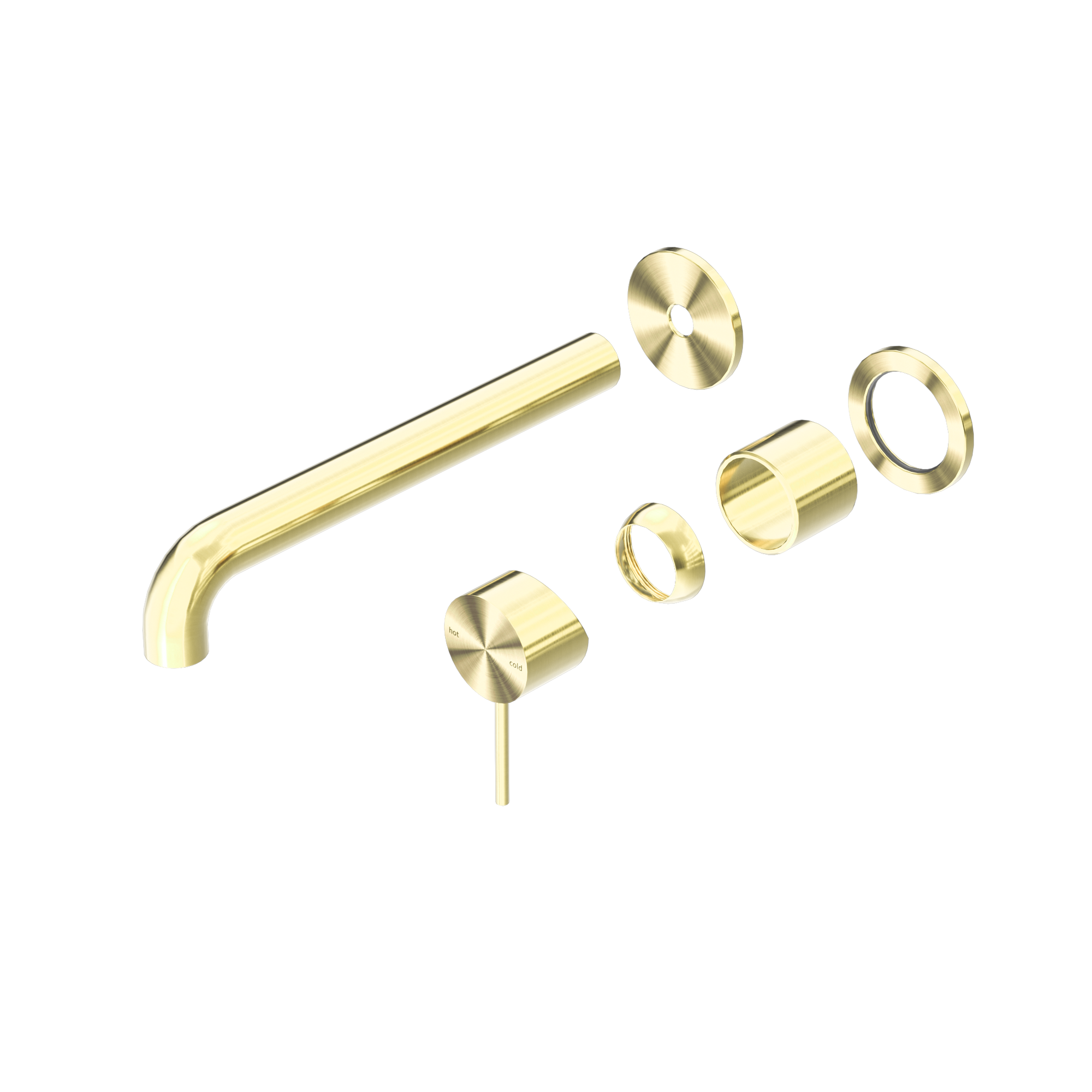 Mecca Wall Basin/Bath Mixer Separate Back Plate 260mm Trim Kits Only Brushed Gold