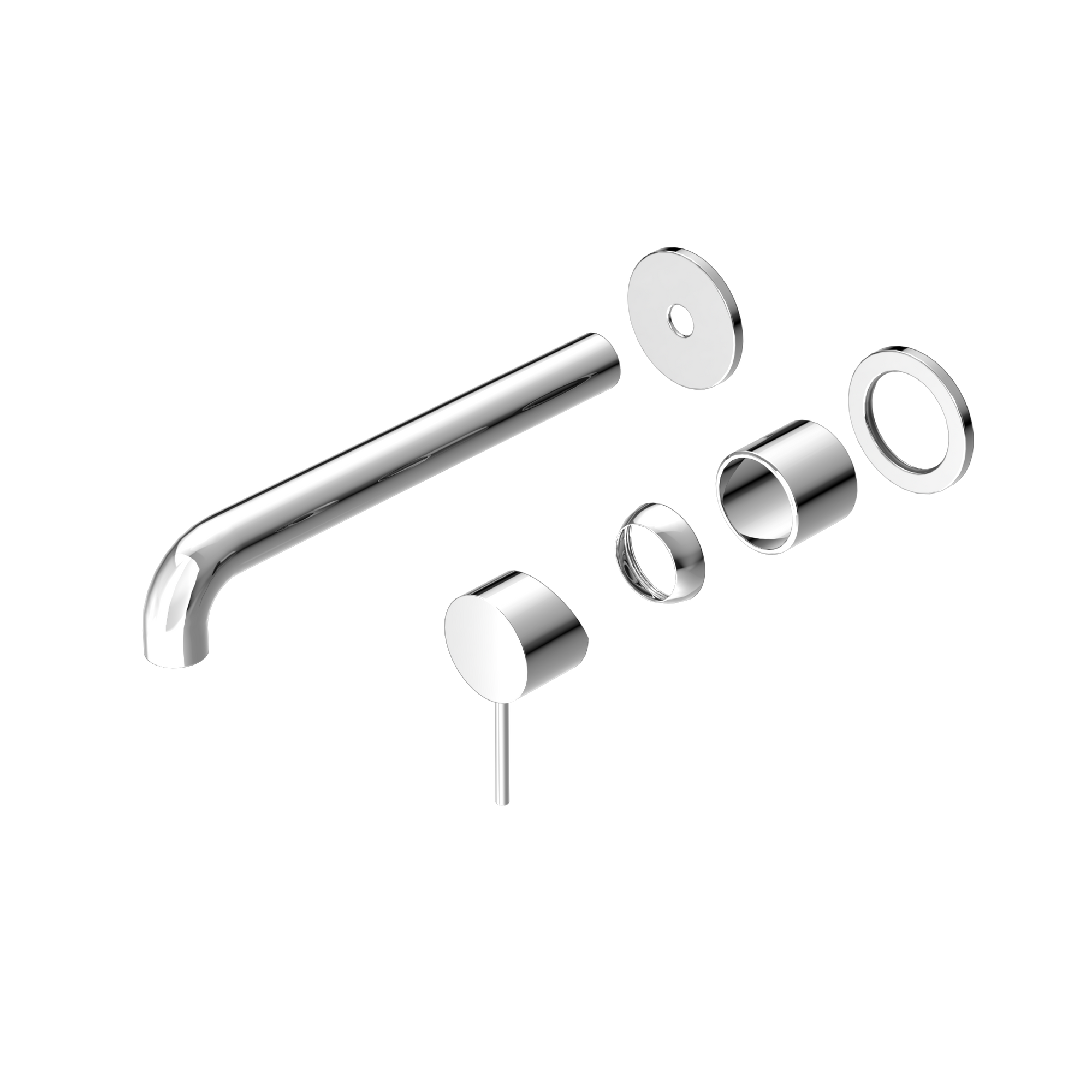 Mecca Wall Basin/Bath Mixer Separate Back Plate 260mm Trim Kits Only Chrome