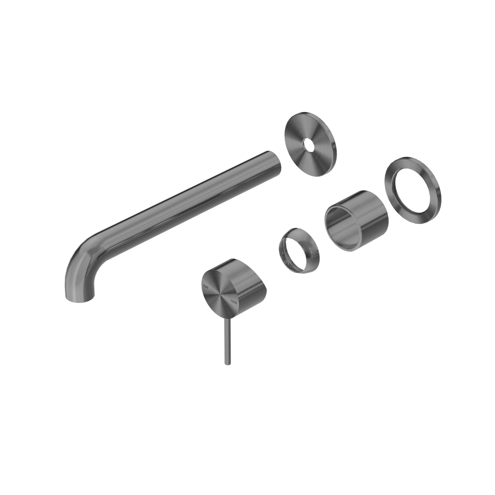 Mecca Wall Basin/Bath Mixer Separate Back Plate 260mm Trim Kits Only Gun Metal