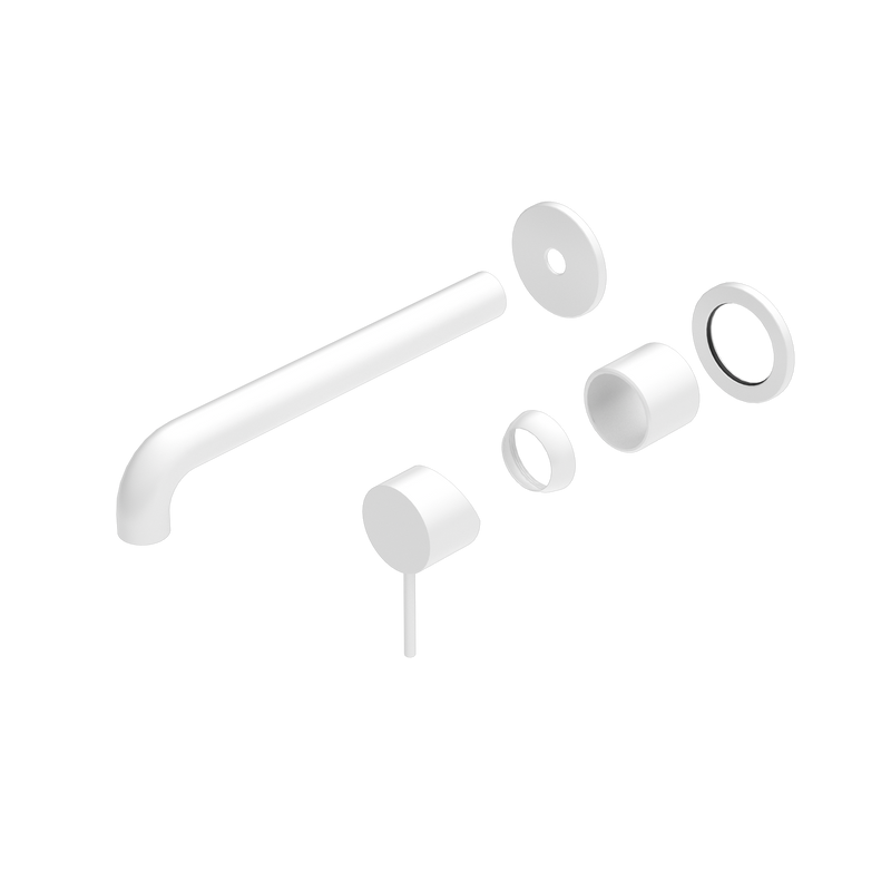 Mecca Wall Basin/Bath Mixer Separate Back Plate 260mm Trim Kits Only Matte White