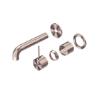 Mecca Wall Basin/Bath Mixer Separate Back Plate Handle Up 120mm Trim Kits Only Brushed Bronze