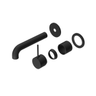 Mecca Wall Basin/Bath Mixer Separate Back Plate Handle Up 120mm Trim Kits Only Matte Black